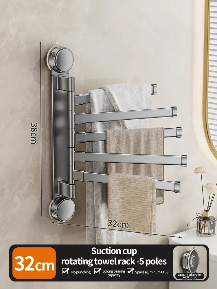 Rotating Suction-Cup Towel Rack
