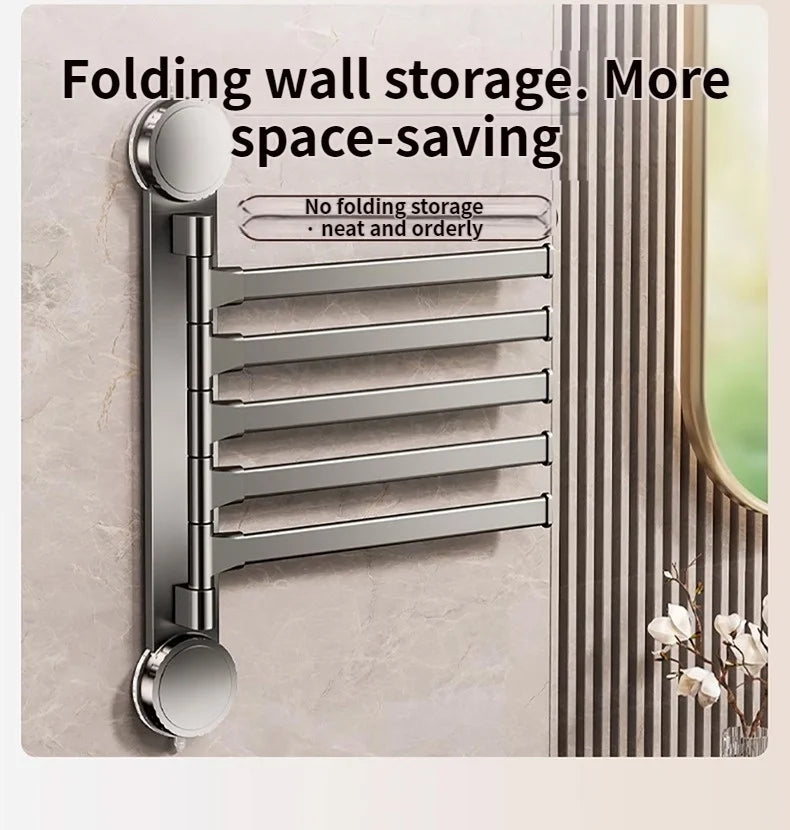 Rotating Suction-Cup Towel Rack