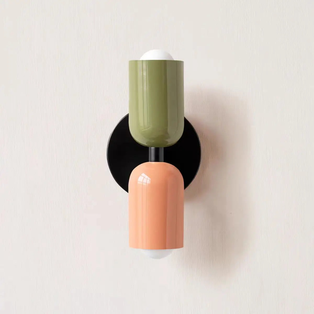 Two-Tone Macaron Dual-Bulb Wall Sconce