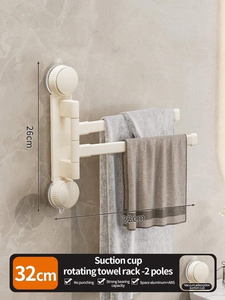 Rotating Suction-Cup Towel Rack