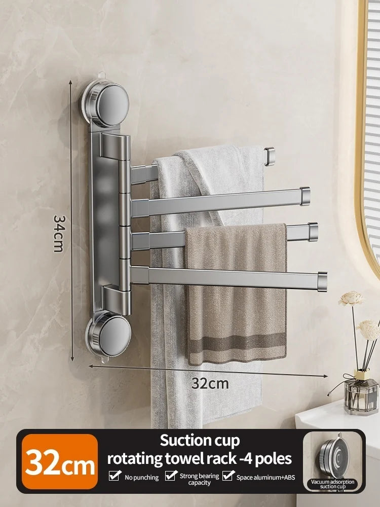 Rotating Suction-Cup Towel Rack