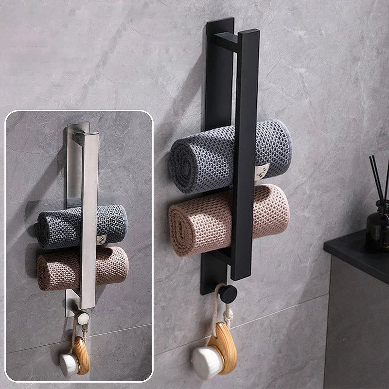 Self-Adhesive Towel Bar with Hook