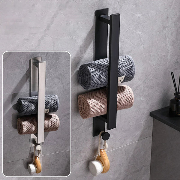 Self-Adhesive Towel Bar with Hook