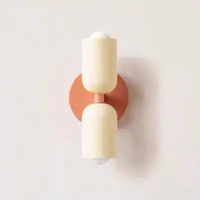 Two-Tone Macaron Dual-Bulb Wall Sconce