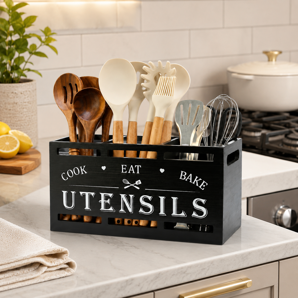 Wooden Utensil Caddy — product photo 7